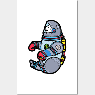 Astro Bunny the space astronaut rabbit Posters and Art